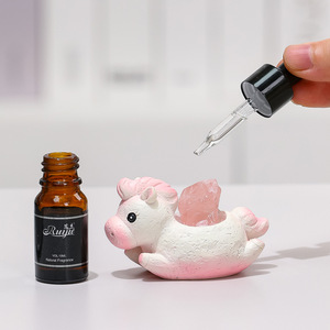 เครื่องประดับคริสตัลรูปม้าน่ารักเป็นของขวัญของตกแต่งบ้านทำจากเรซินสำหรับโต๊ะทำงานรูปปั้นบำบัด - Product Image 4