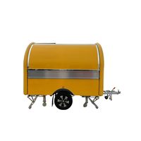 Remolque de Comida Multifuncional MAICHE de Fibra de Vidrio SL-6 Personalizado en Amarillo con Dos Ventanas, Carrito de Comida Rápida, Barra Móvil, Fácil de Montar