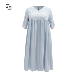 chinese dress ladies Price History of Blackballe Cotton Trendy Printed Night Suit for Girls with  Elegant Design | Comfortable and Stylish Soft Night Dress main image 1