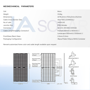 Paneles Solares <span class=keywords><strong>JAsolar</strong></span> 2025, Nuevo Producto, 500W 600W 700W 800W, Módulo Fotovoltaico Monocristalino - Product Image 3