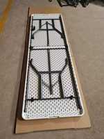 Ensemble de table et chaises pliantes modernes en plastique pour l'extérieur, 6 pieds/8 pieds, en matériau HDPE pliable, idéal pour les fêtes, les mariages, les événements en plein air