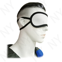 Masque de sommeil occultant en néoprène blanc, personnalisable par sublimation, en velours doux, avec support de refroidissement, prêt à l'emploi