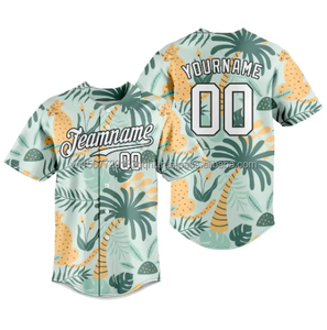 Maillot de Baseball Personnalisé Full Botton Fête de Vacances T-shirts Personnalisé Nom Logo Numéro Adulte Enfants Formation Activewear Uniforme - Product Image 4