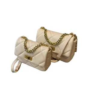 2024卸売女性バッグチェーンハンドバッグPUショルダーバッグ高級女性ハンドバッグ財布