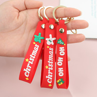 Mode exquis lettre couleur noël série porte-clés dragonne sac poupée pendentif petit cadeau accessoires