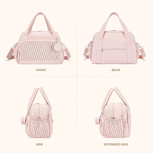 Nouvel Arrivage Sac à Langer Matelassé Grande Capacité pour Bébé, Sac de Voyage Bandoulière pour Maman avec Étui à Sucette et Matelas à Langer - Product Image 6