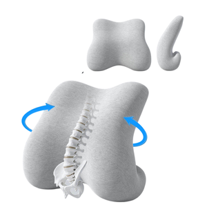 Coussin de soutien lombaire ergonomique pour soulager les douleurs dorsales - Coussin de soutien dorsal en mousse à mémoire de forme pour siège de voiture, chaise de bureau, soutien 3D - Product Image 1