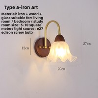 Nuevo Estilo nórdico de mediados de siglo, lámpara de pared Retro china, luz LED creativa para dormitorio, sala de estar, pasillo, escalera