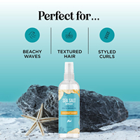 Spray capillaire texturisant au sel de mer et à la noix de coco - Spray au sel marin pour cheveux avec huile d'argan et algues marines