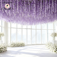 Guirlande de fleurs artificielles de glycine ANNIELU à longues brins pour décorations de fêtes, mariages, cabines photo et événements