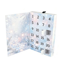 Boîte d'emballage de bijoux de luxe réutilisable et portable, faite à la main, avec fermeture magnétique, pour cosmétiques, calendrier de l'avent de Noël, emballage surprise
