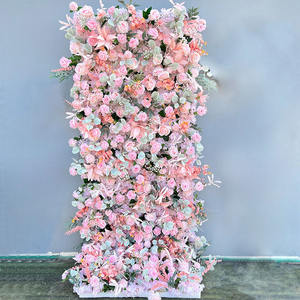 Decoración de pared de rosas artificiales, plantas enrolladas, utilería de boda, fondo Floral para Hotel, tienda, ventana, pantalla personalizada - Product Image 2