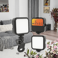 Lumières vidéo LED portables pour YouTube & Tiktok 1200mAh Recaricabile Mini lampe de panneau de caméra LED éclairage vidéo Photo en plastique