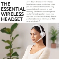 Untuk Headset Stereo Nirkabel Zona 300, Peredam Kebisingan, Mikrofon Lipat, Kontrol Mute, untuk 5.2 Latensi Rendah, Tahan Air IPX-6
