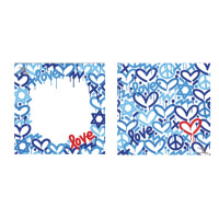 Tapis de Mahjong double face bleu HOLIDAY LOVE Bespoke X Corey Paige, en caoutchouc naturel inodore, pour jetons de poker et couverture de table de Mahjong