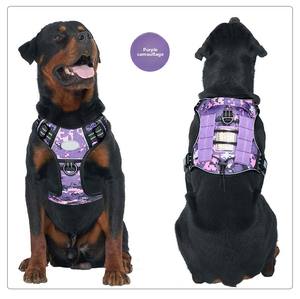 Gilet da esterno tattico per animali domestici sul petto e tracolla di sicurezza riflettente per cani con manico regolabile in rete - Product Image 4