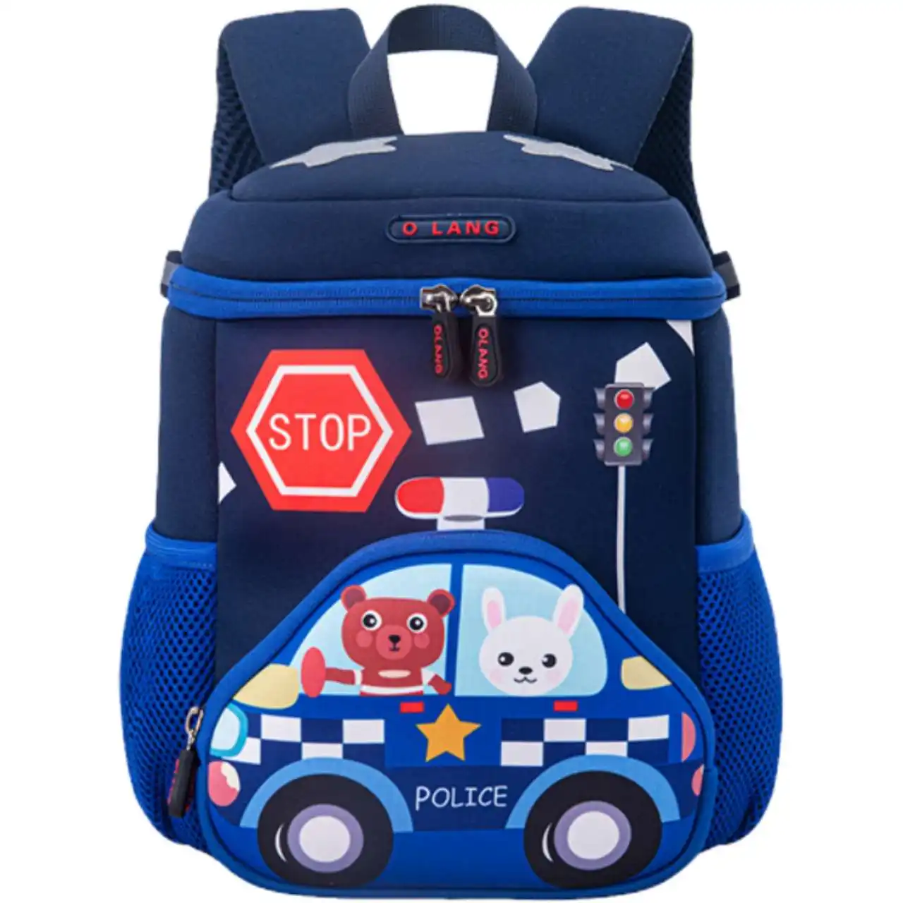 만화 기린 학교 버스 패턴 아기 schoolbag 배낭 어린이 빛 방수 어린이 학교 가방