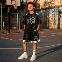 Conjunto Deportivo para Niños, Jersey y Pantalones Cortos de Secado Rápido, Ropa Deportiva para Niños, Personalizable con Marca Privada OEM