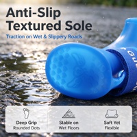 Bottes de pluie imperméables en PVC couleur fruitée pour animaux de compagnie, chaussures antidérapantes pour chiens, lot de 4, logo personnalisé, vente en gros, fournisseur OEM ODM