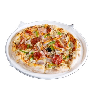 Bioking, superventas, bandeja redonda blanca para Pizza de 12 pulgadas, platos de papel para Pizza de pulpa de bagazo compostable biodegradable desechable - Product Image 2