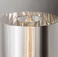Lampe de table en verre cristal K9, lampes de bureau en laiton massif, éclairage vintage cylindrique pour intérieur, bureau, maison, hôtel, style américain