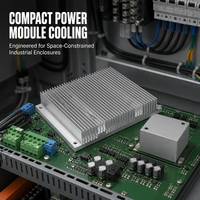 Refroidisseur en aluminium à ailettes haute densité de précision, petite plaque dissipatrice de chaleur avec couvercle pour modules d'alimentation de circuits imprimés