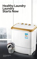 Lave-linge semi-automatique à double cuve de 3,5 kg, laveuse-essoreuse compacte, lave-linge portable pour la maison, les dortoirs, les camping-cars et les appartements
