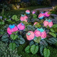 Éclairage paysager extérieur série Red Avatar DC 12V IP65 en résine et fibre de verre, design fantaisie fleur de Rafflesia Arnoldii LED 360°