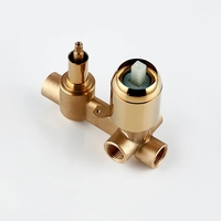 Ronde En Laiton Massif Encastré 2 Inverseur Robinet De Douche Mélangeur Robinet D'eau salle de Bains Accessoires D'eau Robinets torneiras métal