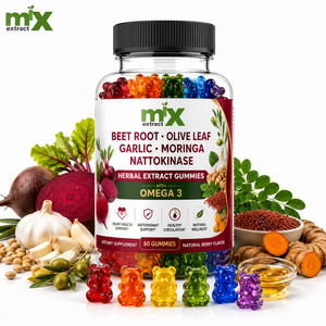 Gomitas Herbales con Omega-3 de Marca Privada OEM ODM con Raíz de Remolacha, Hoja de Olivo, Ajo, Moringa, Nattokinasa, Arroz de Levadura Roja <span class=keywords><strong>y</strong></span> Cúrcuma - Product Image 1