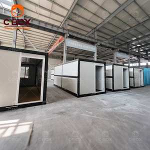 Cbox Maison préfabriquée pliable en conteneur, bureau mobile moderne à cadre noir, panneau sandwich, mini-maisons, entrepôt, facile à assembler - Product Image 5