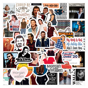 Megan Moroney Singer Decorative <b>Stickers</b> <b>Pack</b> 50 Waterproof Vinyl Eco-Friendly Reusable Labels for Home Decoration Luggage - Product Image 1