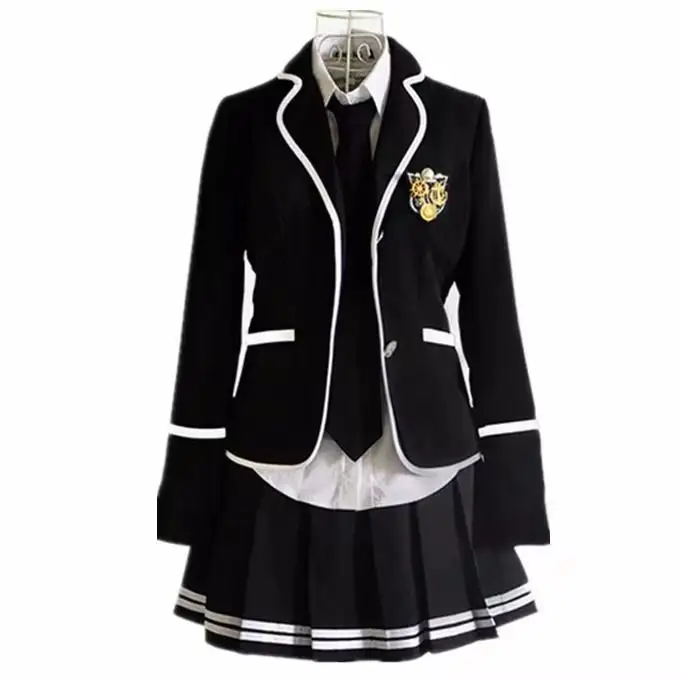İngiltere tarzı okul öğrencileri kız ve erkek okul üniforma takım elbise
