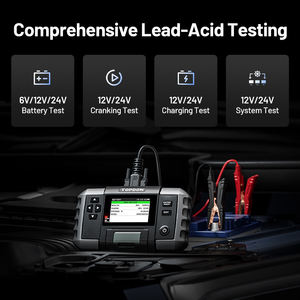 TOPDON BT600 Plusは、インスタントサーマルプリントアウト6V 12V 24Vカーバッテリーテスターでマルチタイプ抵抗テストをサポート - Product Image 2