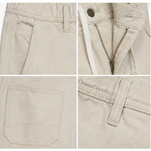 Pantalones Vaqueros Casuales de Corte Recto y Cintura Media con Bolsillos con Cremallera Funcionales para Uso Diario y Urbano - Product Image 6