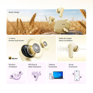หูฟังแบบอินเอียร์ของ realme Air8 IPX5เอียร์บัดแบบกันน้ำพร้อมไฟ LED แสดงสถานะสำหรับเสียงระดับ Hi-Fi 5.4 lhdc - Product Image 2