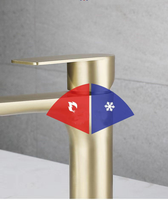 Robinet de lavabo monotrou en acier inoxydable 304, mitigeur chaud/froid à poignée unique pour salle de bain, finitions variées, pour usage domestique et hôtelier
