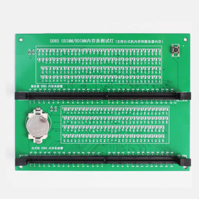 Diagnostic Analyzer Motherboard Memory Slot UDIMM/RDIMM Memory Slot DDR5 Test Card for Laptop Notebook LED CPU Tester Card