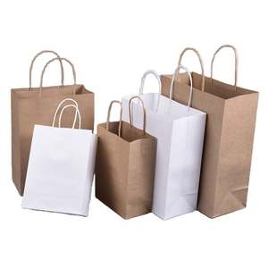 Sac cadeau en kraft personnalisé recyclable pour pizza, lait, sushi, gelée - Sac en papier alimentaire jetable épaissi pour fête - Pour anniversaire - Vente chaude - Product Image 6