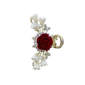 Alta calidad Metal Rose Hair Claw Crab Ladies Outdoor Casual Photo Shoot All Match Headwear Adornos con estilo dulce - Product Image 4