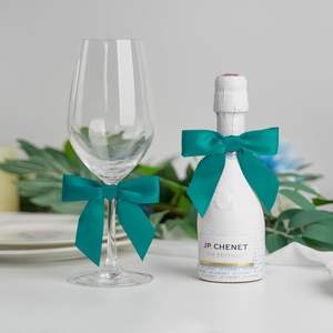 Noeud de cravate en <span class=keywords><strong>ruban</strong></span> torsadé de 3.5 "bleu en <span class=keywords><strong>satin</strong></span> et polyester personnalisé pour fête d'anniversaire gâteau de mariée panier cadeau préfabriqué vente en gros - Product Image 6