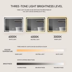 DB 31in. H <b>LED</b> Single Bathroom Vanity <b>Mirror</b> Polished Crystal Wall Smart <b>Lighted</b> Smart Bathroom Vanity <b>LED</b> <b>Mirror</b> - Product Image 3