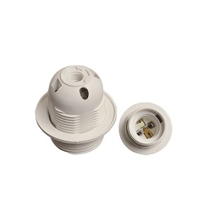 CE VDE UL Trắng Đen E27/E26 <span class=keywords><strong>M10</strong></span> Ổ Cắm Bằng Nhựa Đèn Phụ Kiện Giữ Ánh Sáng Ngọn Lửa Vít Đèn - Product Image 5