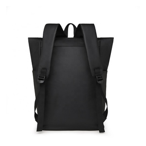 GRS Factory Eco Friendly Recycled Polyester Business <b>Backpack</b> RPET <b>Roll</b> <b>Top</b> Laptop <b>Backpack</b> Manufacturer - Product Image 4