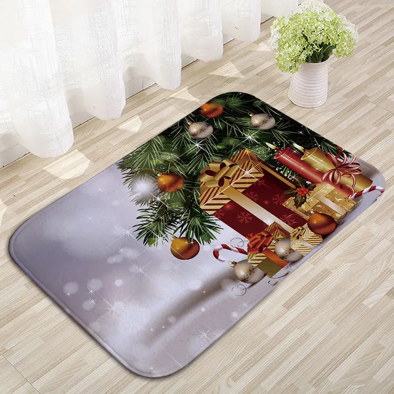 Tapis de salle de bain antidérapant noël Halloween tapis de bain pour hôtel maison salle de bain tapis de porte de vacances en microfibre