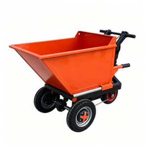 Carretilla de Construcción con Motor de 1000W, 48V, Batería de 20AH, Carro de Empuje Manual para Transporte de Concreto, Arena y Ladrillos - Product Image 1