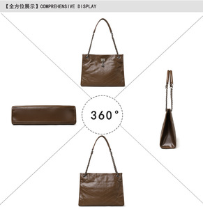 Bolso Bandolera de Cuero Genuino de Gran Capacidad, Estilo Vintage, para Mujer - Product Image 2