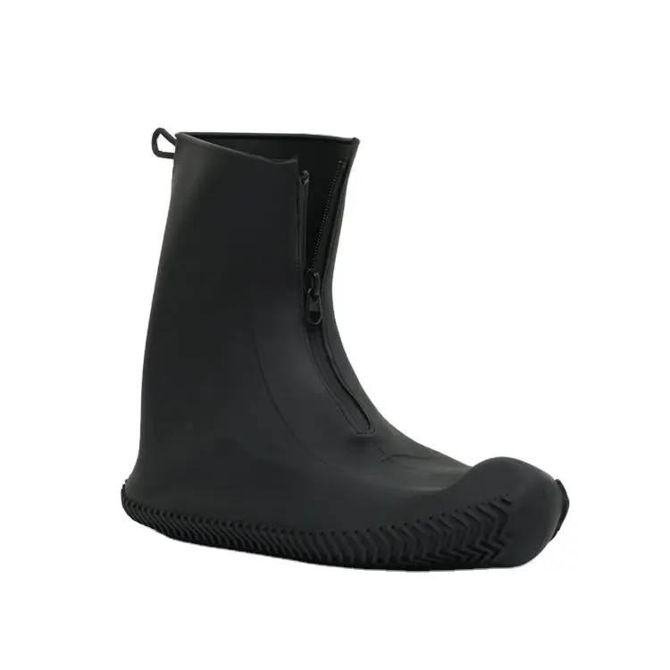 Nuovo Design cerniera protezione per scarpe personalizzata stivali impermeabili copriscarpe da uomo copriscarpe impermeabile in silicone