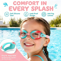 Nouveauté Lunettes de natation pour enfants de haute qualité, colorées, anti-buée, protection UV, respectueuses de l'environnement, en silicone