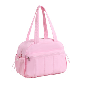 Women's Waterproof Nylon Duffel Bag 20-35L Portable Travel Gym Bag Solid Color Off White Black Camel Brown - Product Image 5